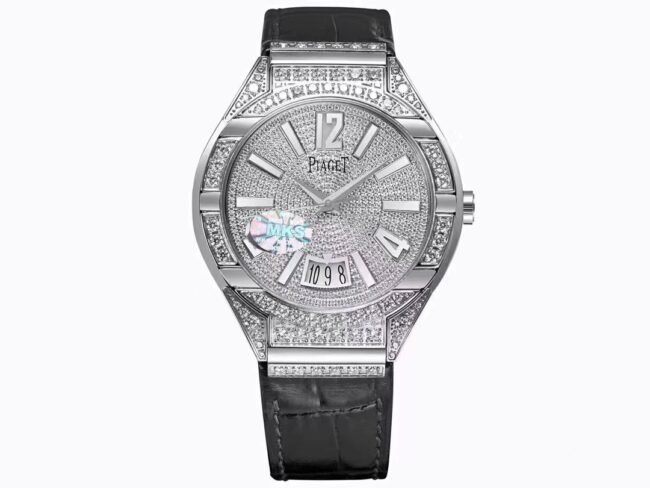 top-tiersuper cloneMKS Factory Piaget white steel POLO series Gypsophila men's watch front view