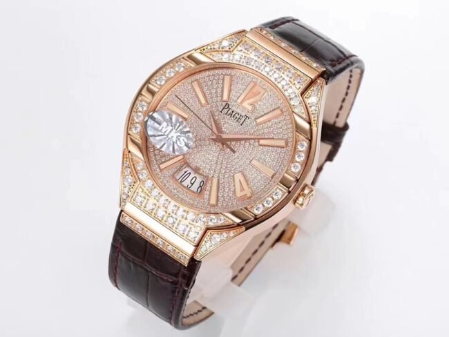 Big factory high-quality replica Piaget POLO series Gypsophila 18Krose gold men's watch front view
