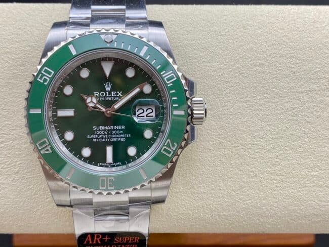 AR Factory Rolex Submariner 116610LV-0002 Green Ghost Réplica: Reloj Oyster de acero de 40 mm para hombre con movimiento 3135 — luxury replica watch guide | Watch Replica Expert