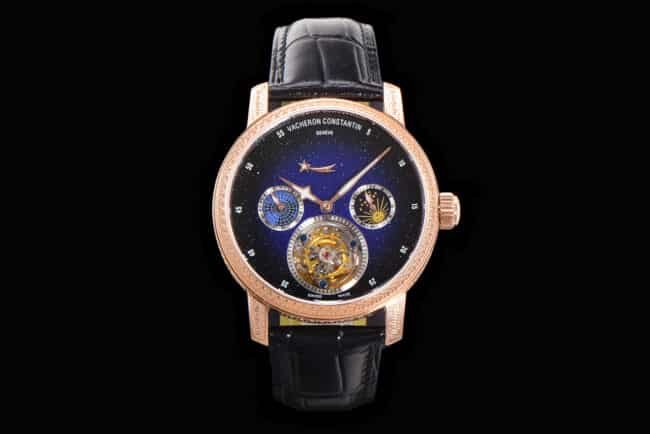 Vacheron Constantin Heritage 89010 Starry Sky Series Esculpida Shell True Flywheel Rose Gold Réplica Relógio Masculino — luxury replica watch guide | Watch Replica Expert