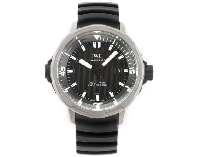 IWC IW328802 Marine Timepiece Super Clone Men's Aquatimer Black Rubber Band 1:1 Replica Watch — luxury replica watch guide | Watch Replica Expert