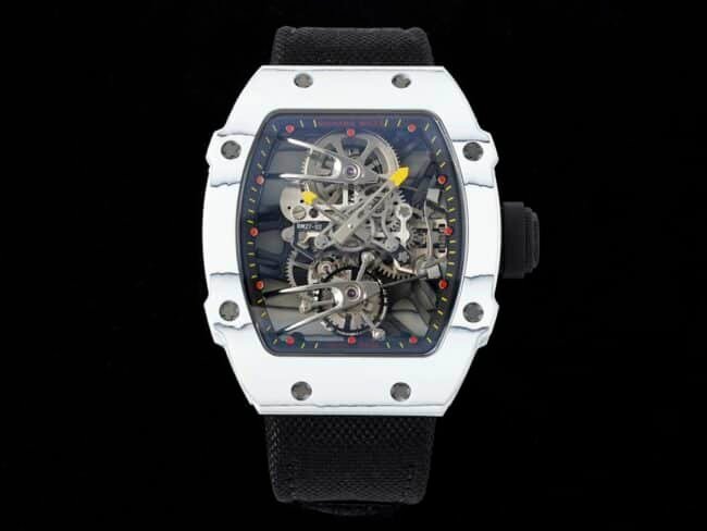 Richard Mille RM 27-02 Herren-Tourbillon-Superklon im sportlichen Stil mit Kohlefasergehäuse und mechanischem Uhrwerk — luxury replica watch guide | Watch Replica Expert