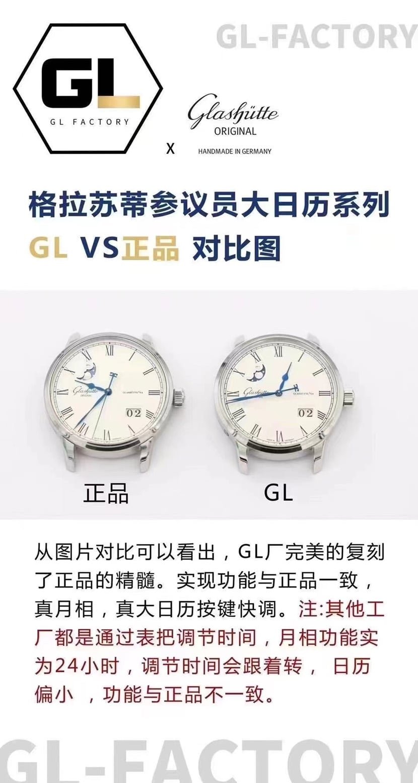 GL Factory Glashütte Original Mondphasenreplik mit authentischer großer Kalenderfunktion — luxury replica watch guide | Watch Replica Expert