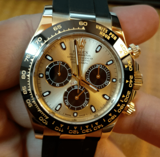 Rolex Cosmograph Daytona M116518ln-0048: Pictures, Prices & 40mm Champagne Gold Panda Dial Details — detailed review and buying guide | Watch Replica Expert