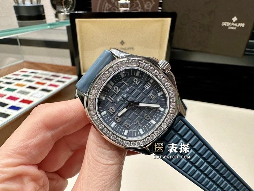 MMA factory Patek Philippe5067A grenade top-tier 1:1super clone watch ladies blue dial diamond rubber model picture and price front live photo