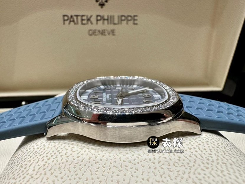 MMA factory Patek Philippe5067A grenade top-tier 1:1super clone watch ladies blue dial diamond rubber model picture and price side live photo