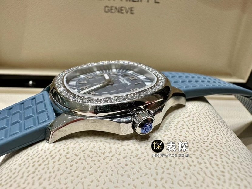 MMA factory Patek Philippe5067A grenade top-tier 1:1super clone watch ladies blue dial diamond rubber model picture and price side live photo