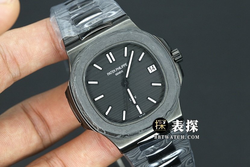 DiWPatek Philippe sporty and elegant super clone watch black dial white needle steel bracelet model pictures and prices front live photo