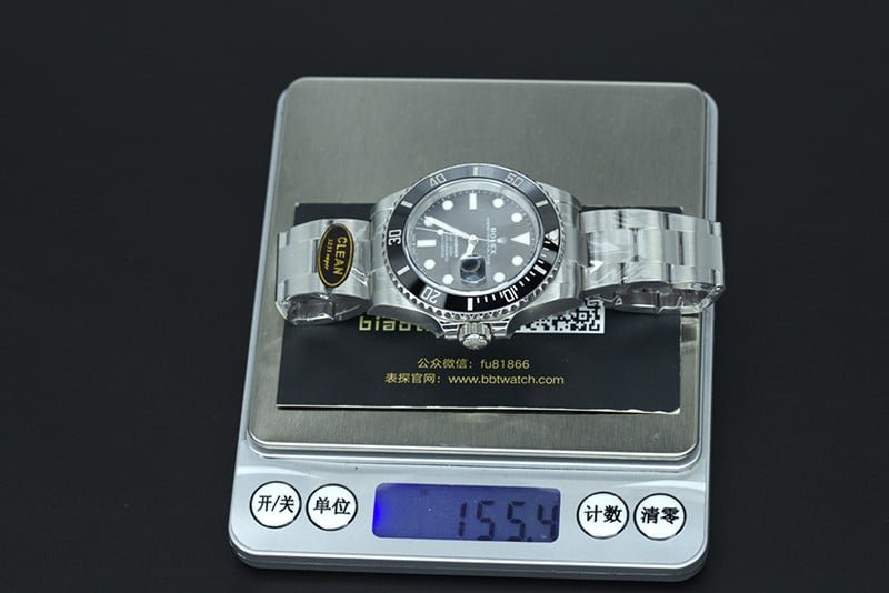 Factory C RolexBlack Submarinertop-tier replica table 3235movement41mmceramic bezel mouth How many grams does it weigh?