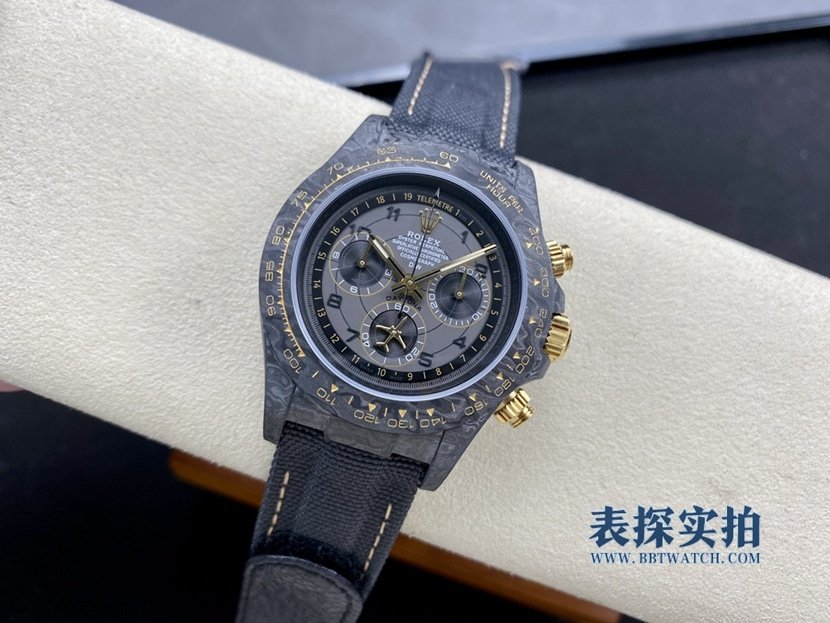 Rolex Daytona Herren-Replikuhr aus Kohlefaser mit innovativem grauem Zifferblatt mit Telemeterskala — detailed review and buying guide | Watch Replica Expert