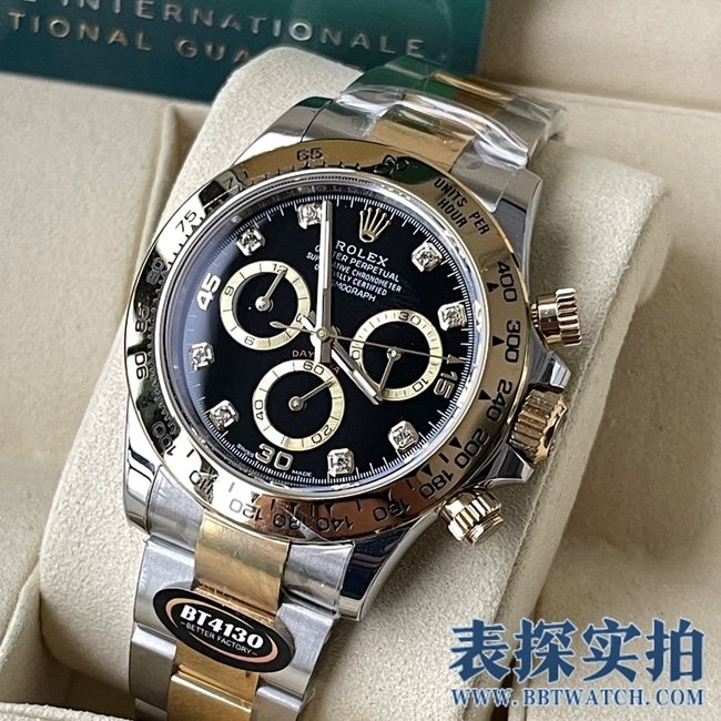 BT factory Rolex Daytona high-quality replica black dial yellow gold model_price_style picture_quality how to say positive