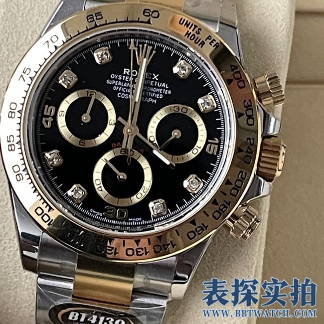 BT factory Rolex Daytona high-quality replica black dial yellow gold model_price_style picture_quality how to say positive