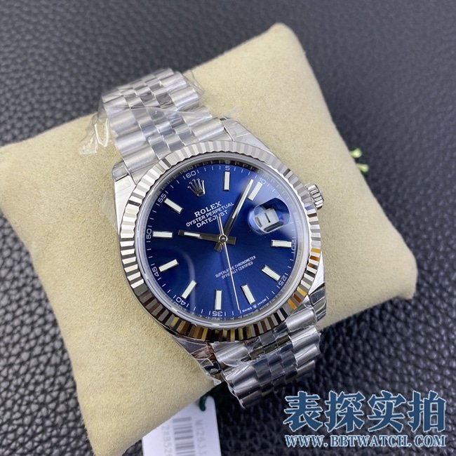 vsRolexblue dialtop-tier replica log 41mm watch_price_picture_quality like front