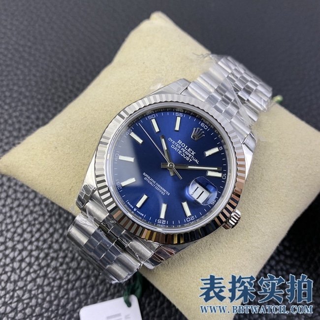 vsRolexblue dialtop-tier replica log 41mm watch_price_picture_quality like front