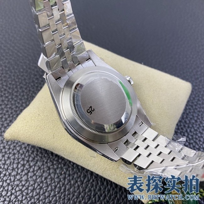 vsRolexblue dialtop-tier replica log 41mm watch_price_picture_quality bottom cover