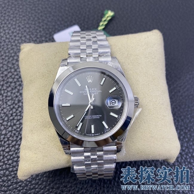 VS Factory Rolex Datejust logotipo masculino 1:1 Super A réplica com calibre de reserva de marcha de 72 horas 3235, pulseira de aço com mostrador cinza escuro m126300-0008 — detailed review and buying guide | Watch Replica Expert
