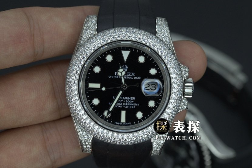 Top 1:1 Super Clone Rolex Submariner Cadran Noir "Water Ghost" Modèle en caoutchouc avec fond en diamant — luxury replica watch guide | Watch Replica Expert
