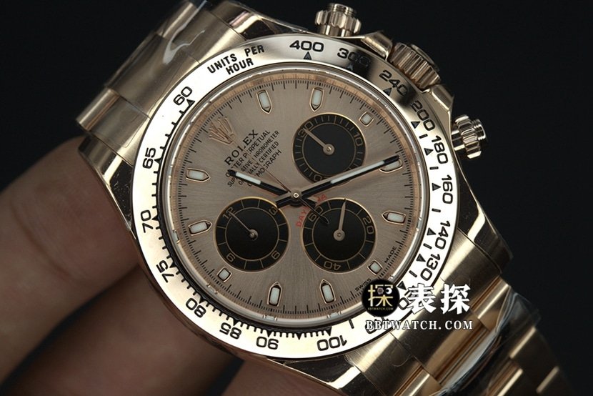 BT factory Rolex Daytona super clone watch men's rose goldsteel bracelet pictures and prices front live photo