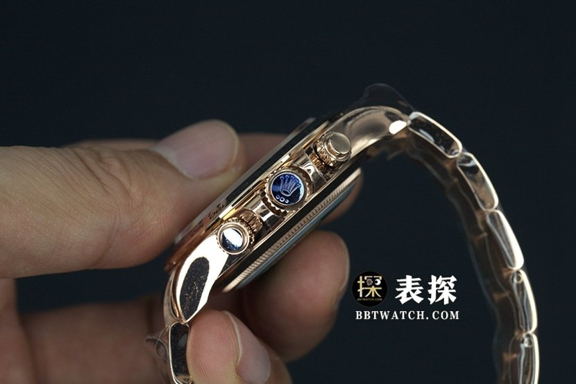 BT factory Rolex Daytona super clone watch men's rose goldsteel bracelet pictures and prices side live photo