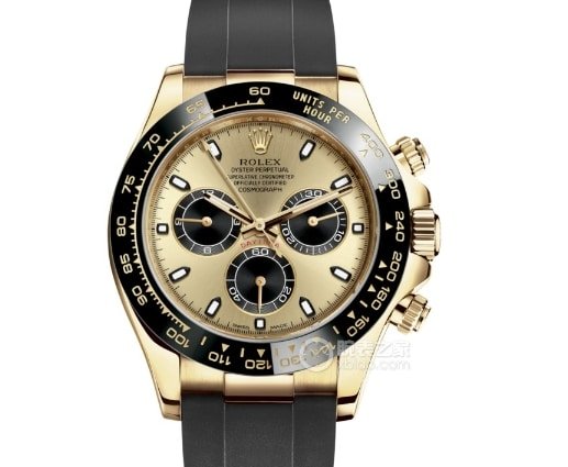 C factory Ditoner Rolex 1:1 replica watch chronograph champagne color panda disk rubber model M116518ln-0048