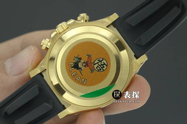 Factory C Rolex men's Cosmograph Daytona1:1super clone watch champagne panda dial rubber model M116518ln-0048 overall live photos