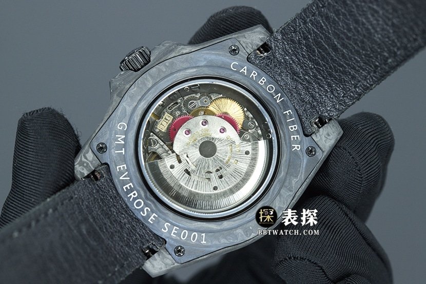 VS FactoryRolex1:1top-tier replica watch men's carbon fiber leather strap model pictures and prices caseback live photo
