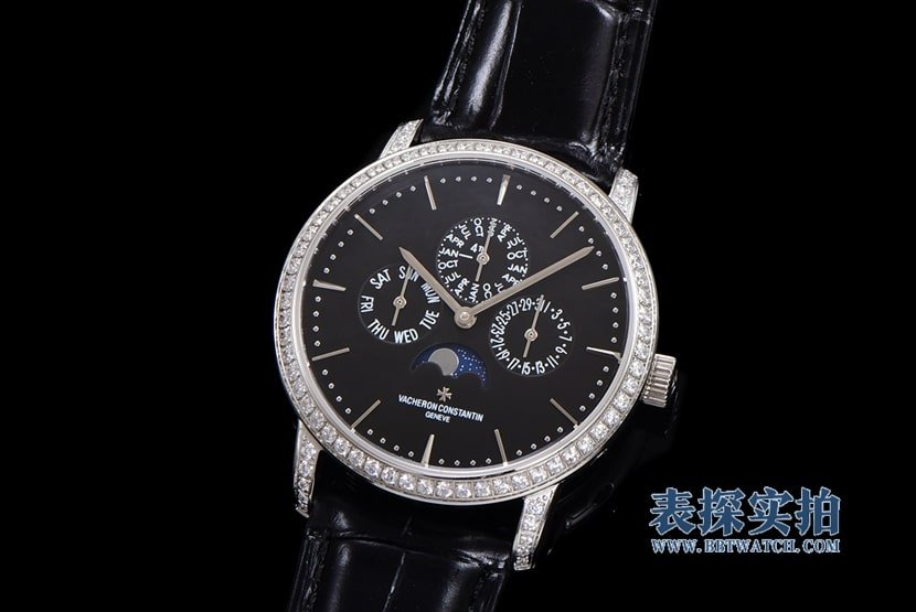 How to sell the high-quality replica Vacheron Constantin heritage series black dial perpetual calendar men's mechanical watch from a large manufacturer