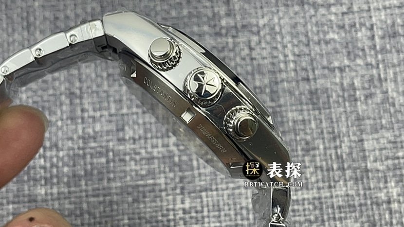 8F factory Vacheron Constantin top-tier replica watch men's blue dialsteel bracelet picture and price side live photo