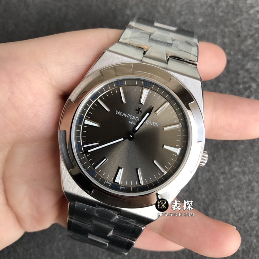 XF factory Vacheron Constantin 2000Vtop-tier 1:1high-quality replica watch men's dark gray plate steel bracelet model pictures and prices front live photo