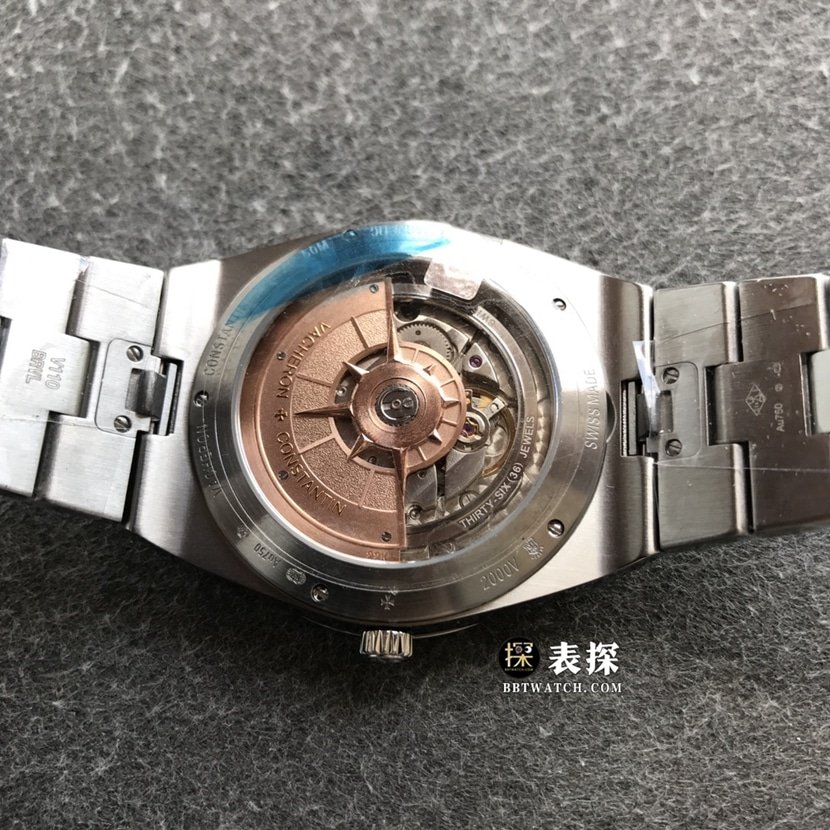 XF factory Vacheron Constantin 2000Vtop-tier 1:1 high-quality replica watch men's dark gray plate steel bracelet model pictures and prices caseback live photo