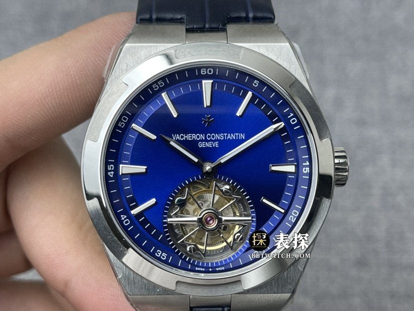 8F Factory Vacheron Constantin Vacheron Constantin Reloj Super Clone Overseas Tourbillon V2 para hombre con correa de disco azul, movimiento automático de 42,5 mm, modelos 6000V/110A-B544 B544 — luxury replica watch guide | Watch Replica Expert