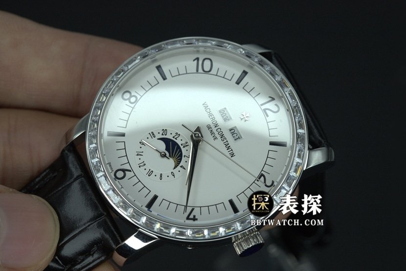 TW factory Vacheron Constantin historical masterpiece 1:1 top-tier replica watch men's white dialleather strap model pictures and prices front live photo