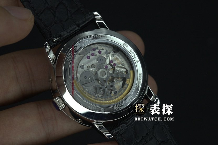 TW factory Vacheron Constantin historical masterpiece 1:1 top-tier replica watch men's white dialleather strap model pictures and prices caseback live photo