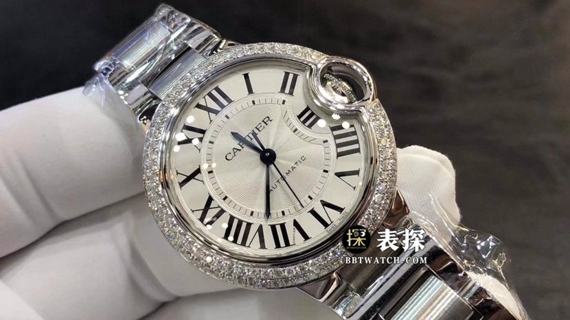 Cartier Ballon Bleu pour femme 33 mm 1: 1 Top Replica Watch Cadran plaqué argent blanc Diamants Bracelet en acier W4BB0016 — luxury replica watch guide | Watch Replica Expert