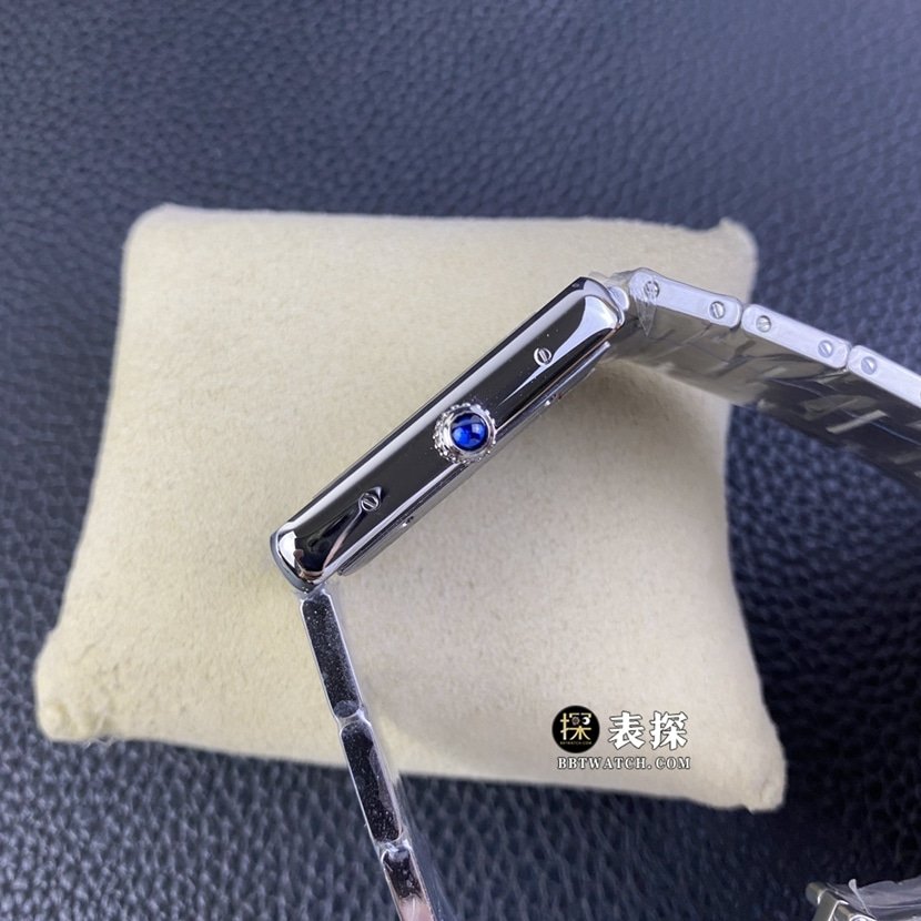 Cartier tank W5200028top-tier 1:1super clone watch men's silver white dialsteel bracelet picture and price side live photo