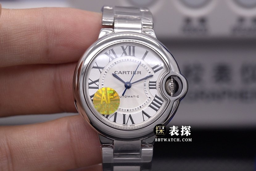 Cartier Blue Balloon W6920071 AF Factory 33 mm 1: 1 Réplique Montre Mécanique Pour Femme Avec Bracelet En Acier Avec Cadran Argent-Blanc — luxury replica watch guide | Watch Replica Expert