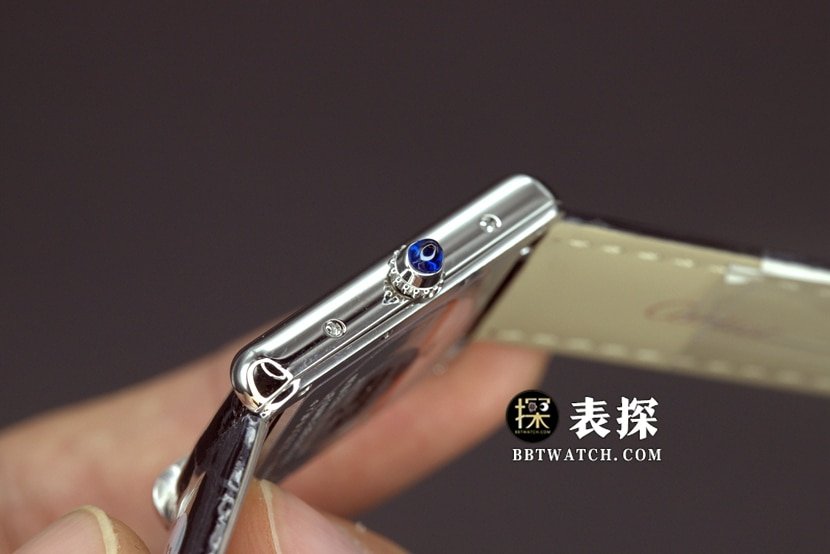 DR factory Cartier tank top-tier 1:1super clone watch ladies white dial blue needle leather strap model pictures and prices side live photo