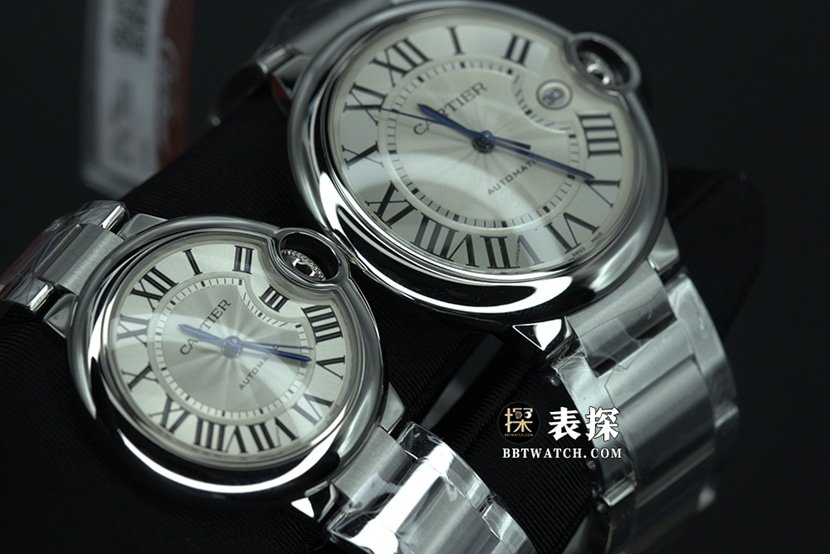 K3 factory Cartier blue balloon 1:1 top-tier replica watch couple silver white dialsteel bracelet model picture and price front live photo
