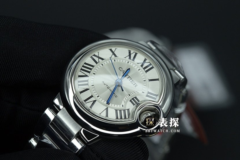 K3 factory Cartier blue balloon 1:1 top-tier replica watch ladies silver white dialsteel bracelet model pictures and prices side live photo
