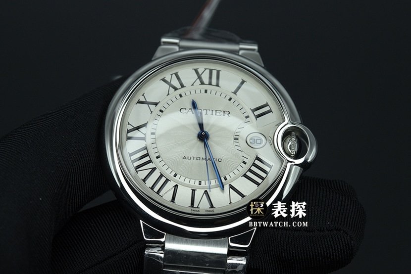 K3 factory Cartier blue balloon 1:1 top-tier replica watch men's silver white dialsteel bracelet model picture and price front live photo