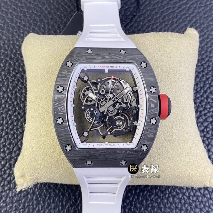 Premium Richard Mille RM 055 NTPT Fibra de Carbono Ultrafino Réplica 1:1 con Amortiguador de Diamante Blanco — luxury replica watch guide | Watch Replica Expert