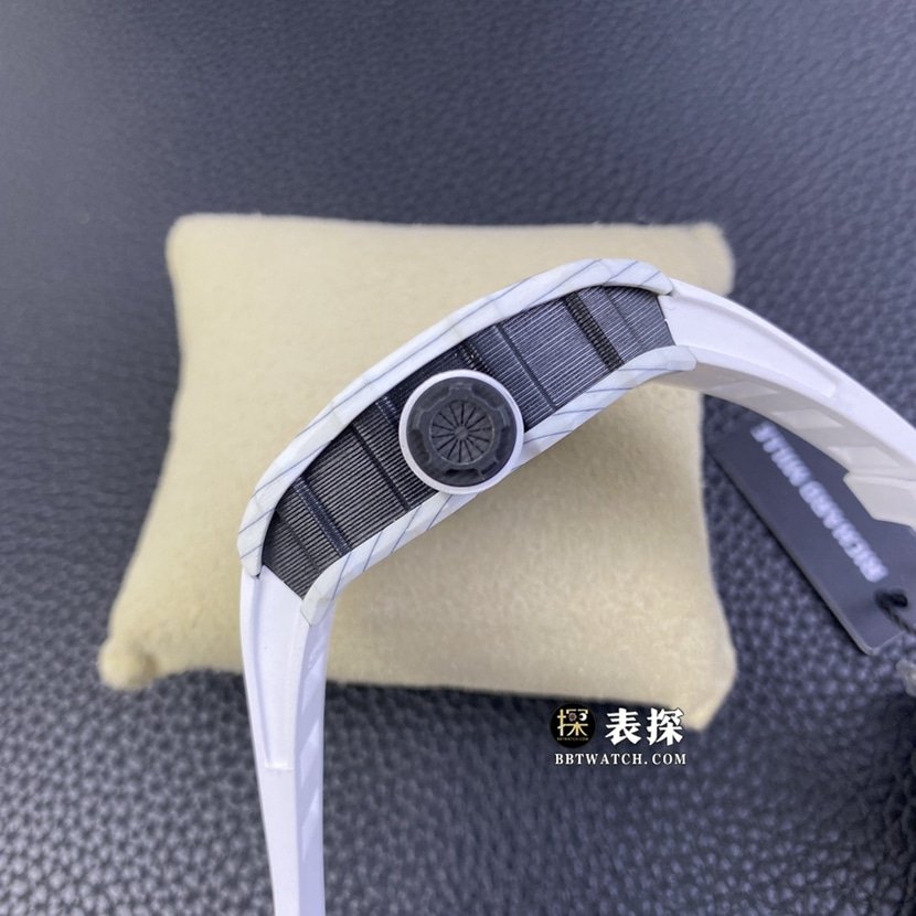 Richard Mille men's RM 12-01top-tier 1:1high-quality replica watch men's hollow disc rubber model pictures and prices side live photo