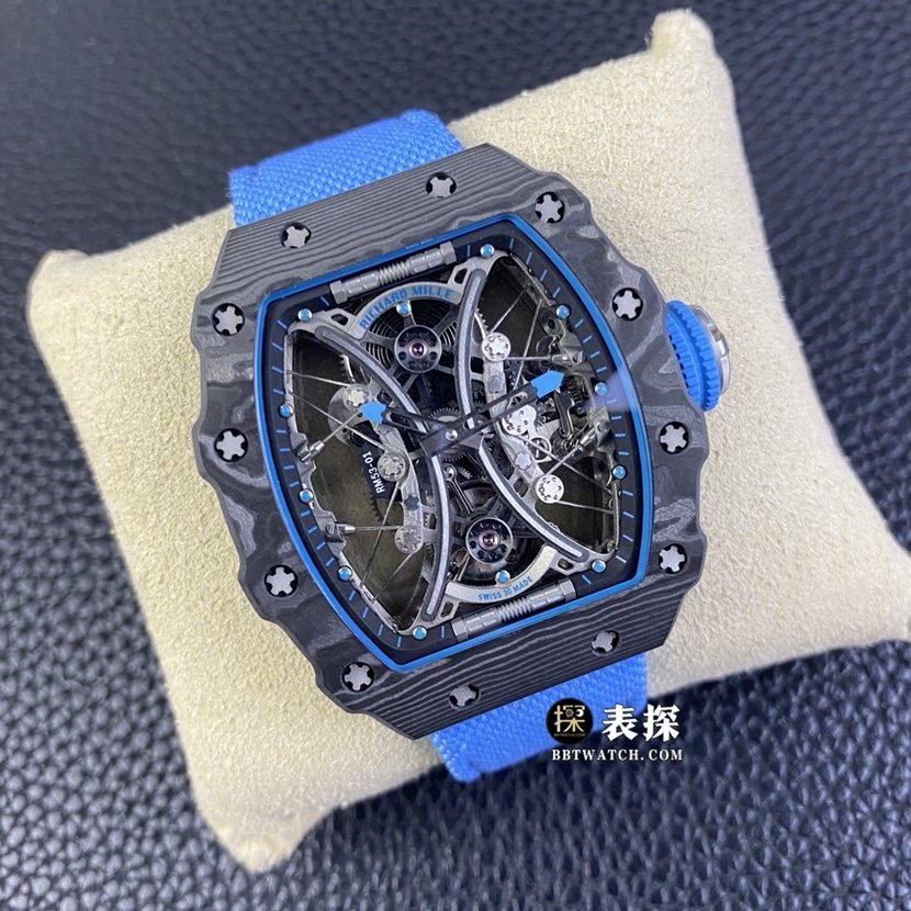 Richard Mille men's RM 53-01top-tier 1:1super clone watch men's hollow disc rubber model picture and price front live photo