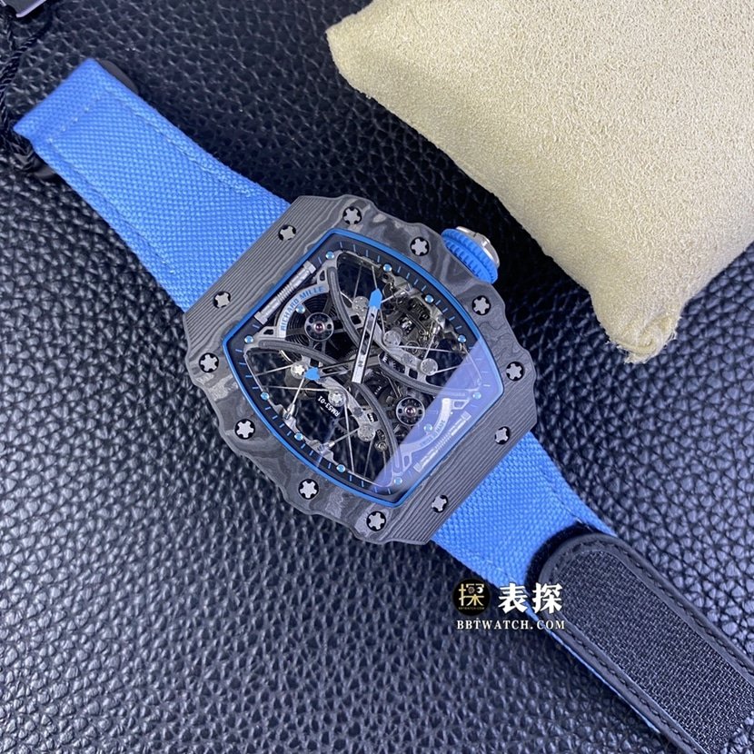 Richard Mille men's RM 53-01top-tier 1:1super clone watch men's hollow disc rubber model picture and price front live photo