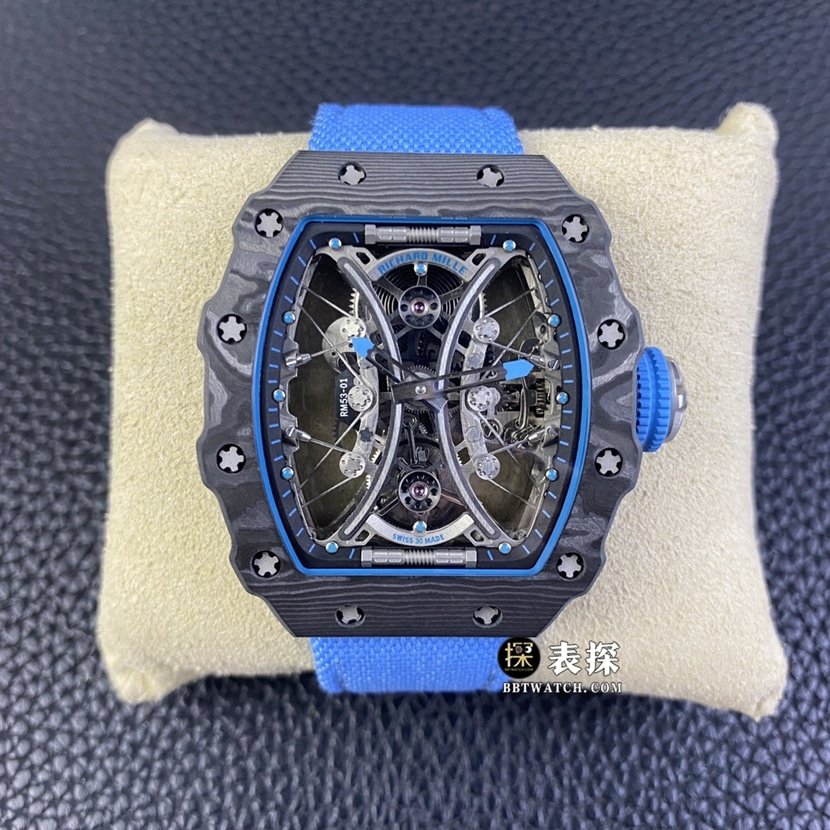 Richard Mille RM 53-01 Relógio clone 1:1 de última geração com caixa de fibra de carbono TPT e cabos suspensos — detailed review and buying guide | Watch Replica Expert