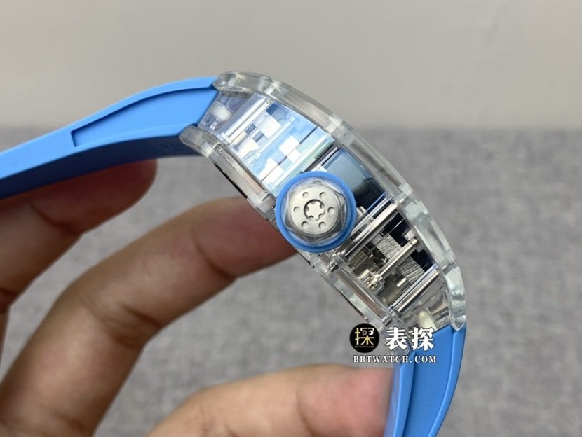 JB factory Richard Mille men's RM 53-02top-tier 1:1high-quality replica watch men's hollow disc rubber model pictures and prices side live photo
