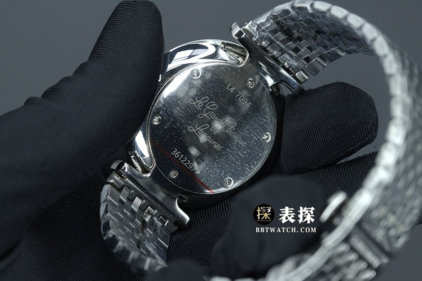 Longines Jialan 1:1 super clone watch women's white dialsteel bracelet model pictures and prices caseback live photo