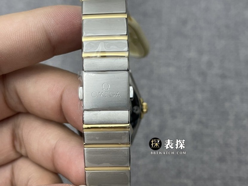 3S factory Omega Constellation 1:1 top-tier replica watch women's white mother-of-pearl plate yellow gold diamond steel bracelet model pictures and prices braceletlive photos