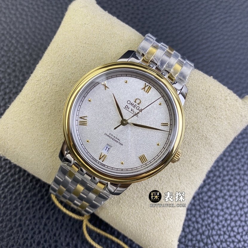 KY factory Omega De Ville 1:1 super clone watch men's silver dialsteel bracelet model pictures and prices front live photo