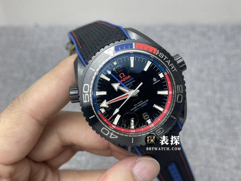 VS FactoryOmegaSeamastertop-tier 1:1super clone watch men's black dial deep sea black rubber model pictures and prices front live photo
